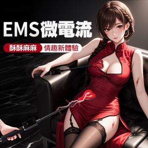 EMS性虐 8種模式x19級強度電流激盪情趣皮革愛心手拍